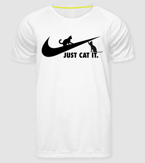 Just cat it 3 minta fehér pólón