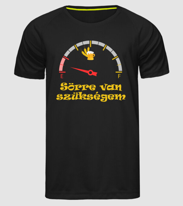 Sörre van szükségem minta fekete pólón