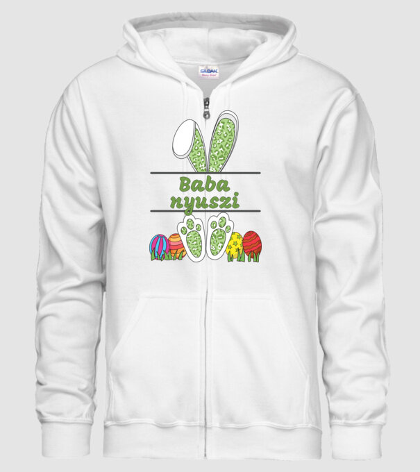 Baba nyuszi minta fehér pólón
