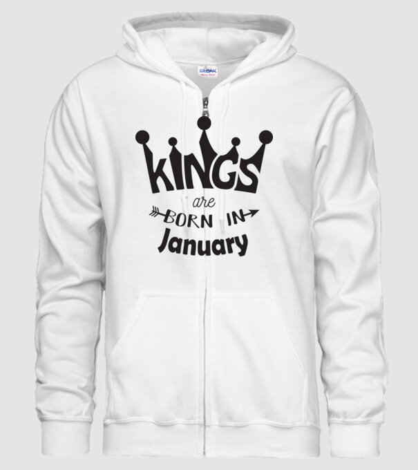 Kings are born in minta fehér pólón