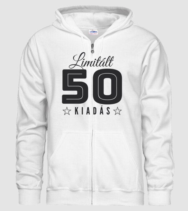 Limitált kiadás 50 minta fehér pólón