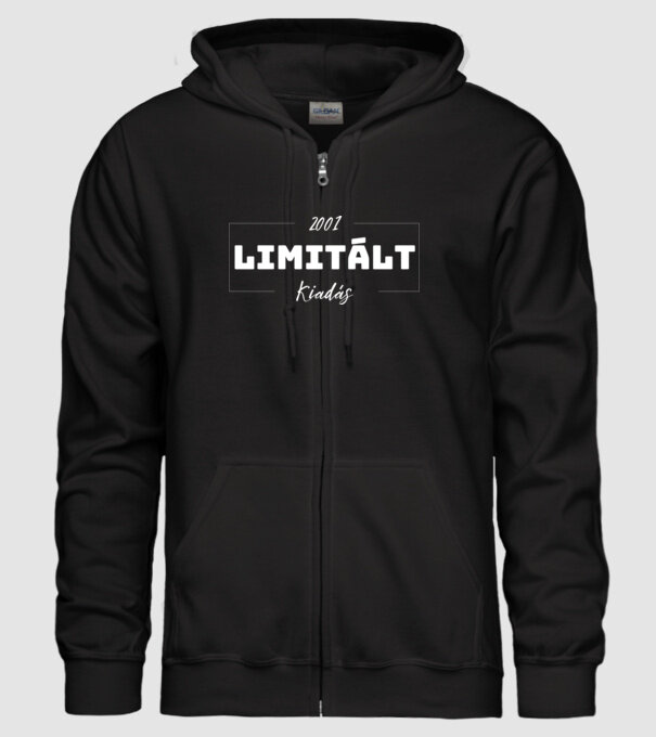 Limitált kiadás 2001 minta fekete pólón