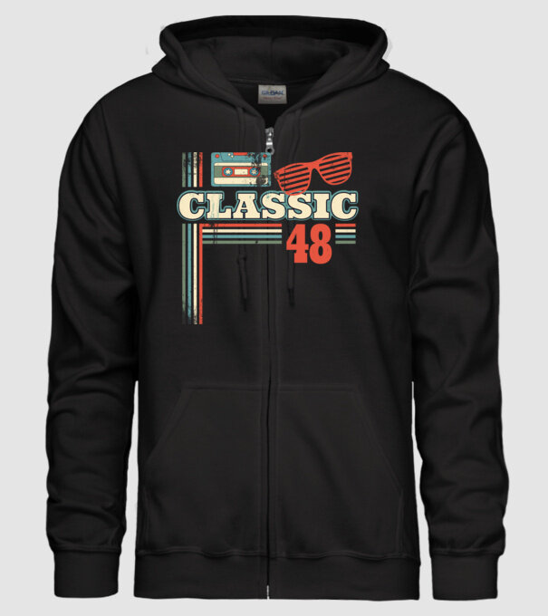 Classic 48 minta fekete pólón