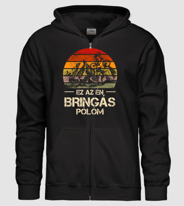 Ez az én bringás pólóm minta fekete pólón