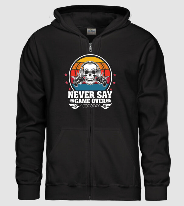 Gamer minta fekete pólón