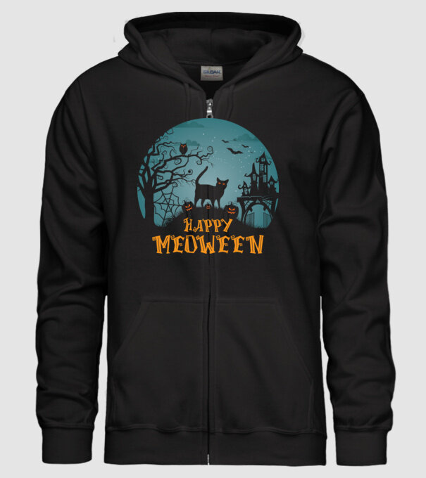 Halloween minta fekete pólón