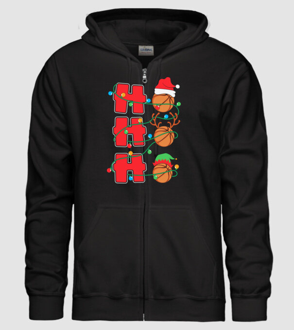 Ho ho ho kosaras minta fekete pólón