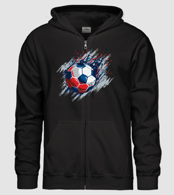 Soccer ball minta fekete pólón