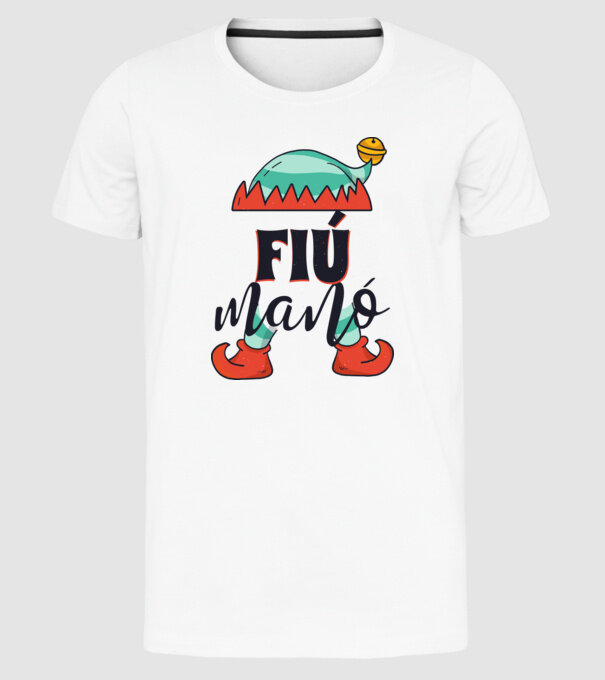 Fiú manó minta fehér pólón