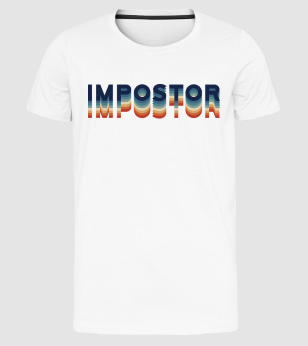 Impostor minta fehér pólón