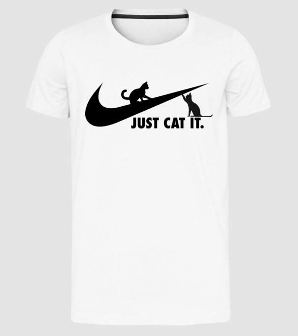 Just cat it 3 minta fehér pólón