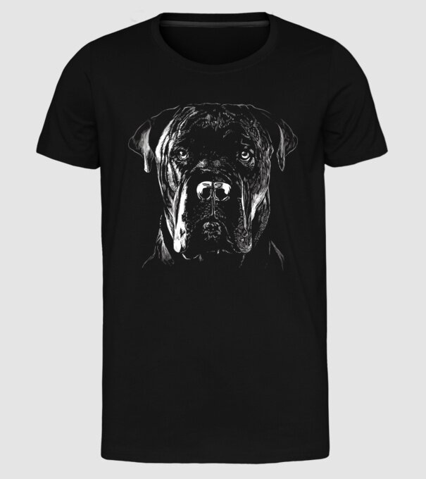 Cane corso minta fekete pólón