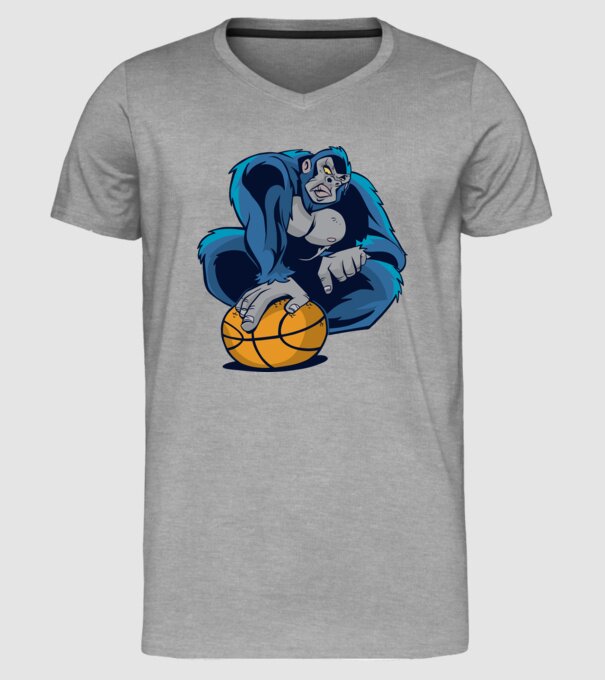 Basket Gorilla minta szürke pólón