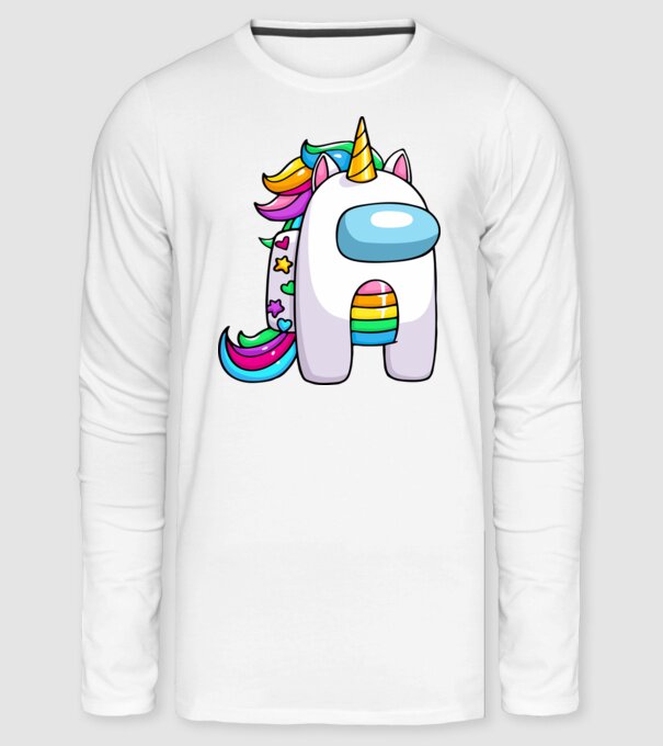 Among Us Unicorn minta fehér pólón