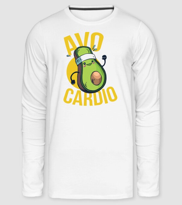 Avo cardio minta fehér pólón