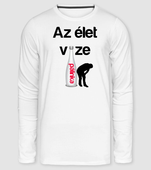 Az élet vize minta fehér pólón