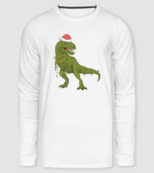 T-rex minta fehér pólón