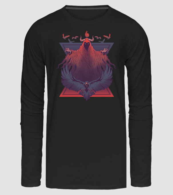 Demon raven minta fekete pólón