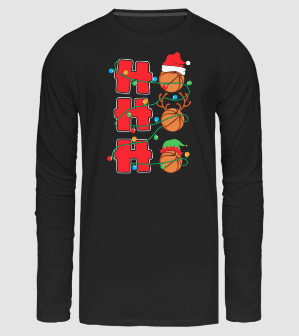 Ho ho ho kosaras minta fekete pólón