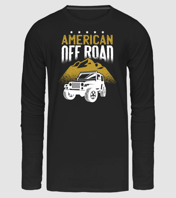 Off road minta fekete pólón