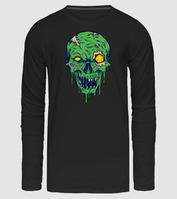 Zombi koponya  minta fekete pólón