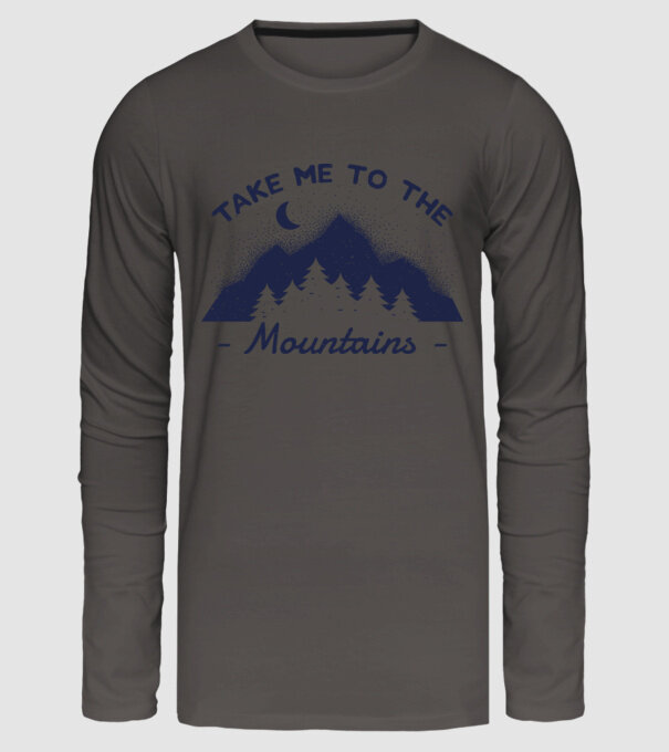 Mountain minta sötétszürke pólón