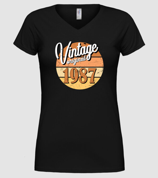 Vintage original 1987 minta fekete pólón