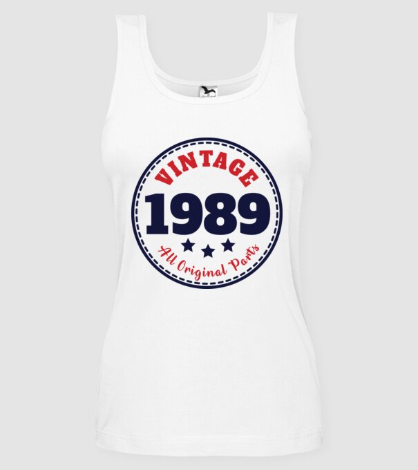 1989 minta fehér pólón