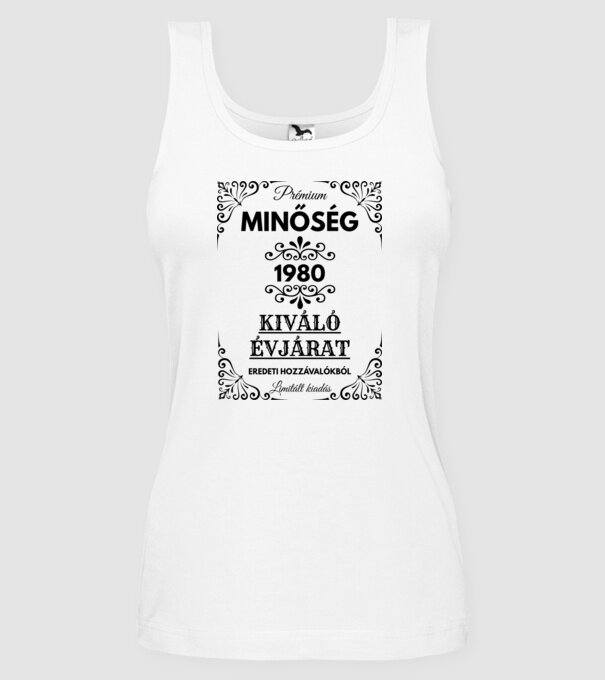 Szülinapos 1980 minta fehér pólón