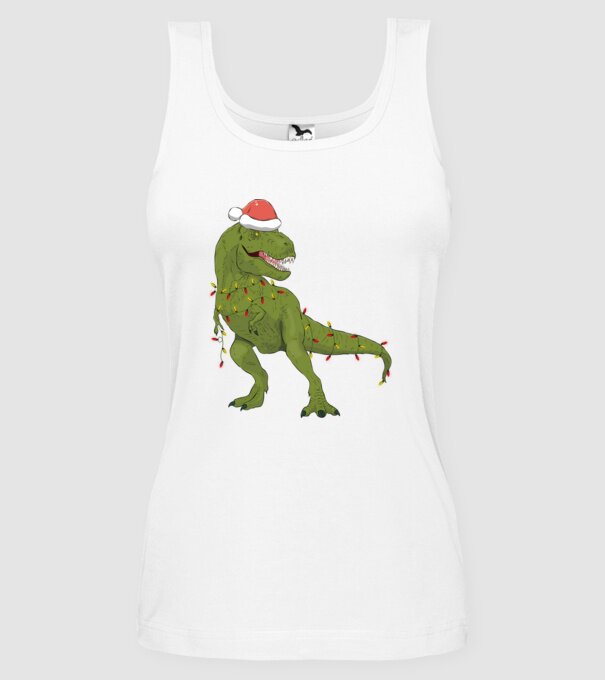 T-rex minta fehér pólón