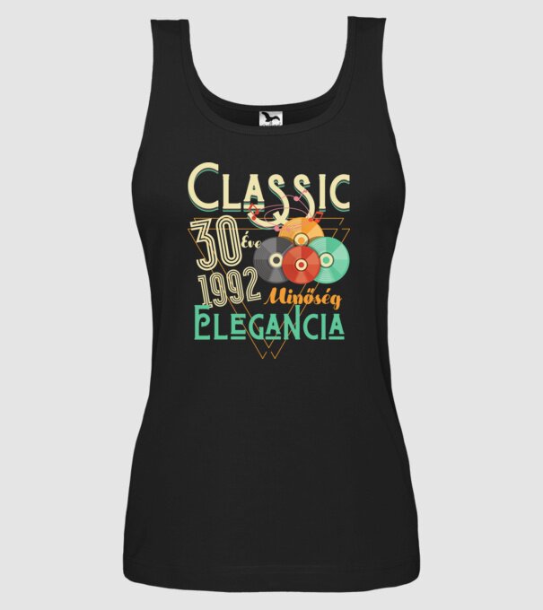 Classic 30 éve minta fekete pólón