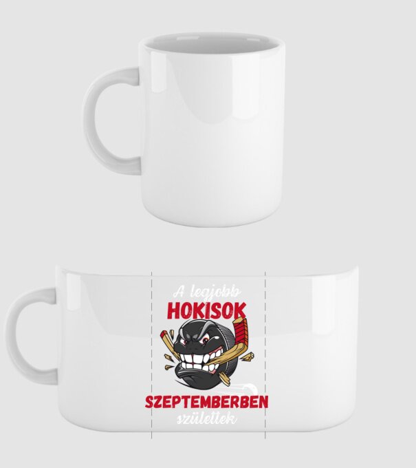 A legjobb hokisok szeptemberben születtek minta fehér pólón