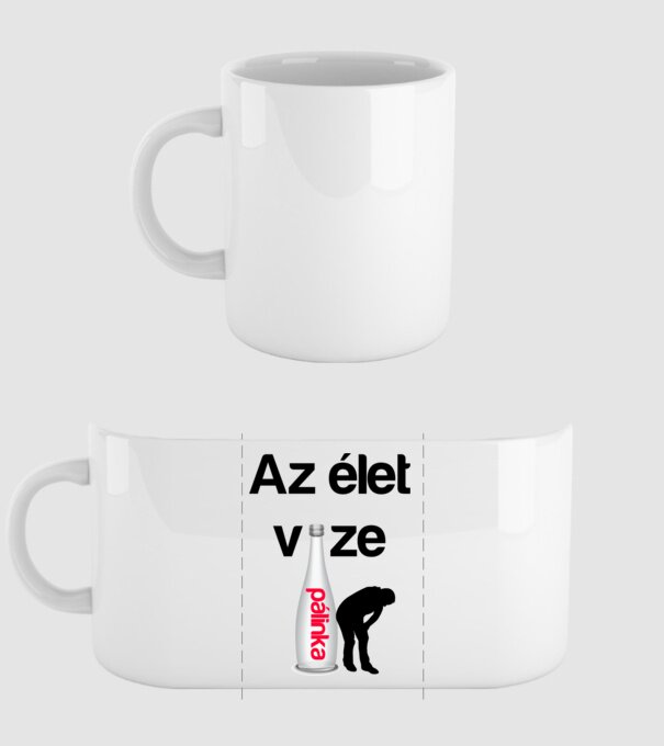 Az élet vize minta fehér pólón