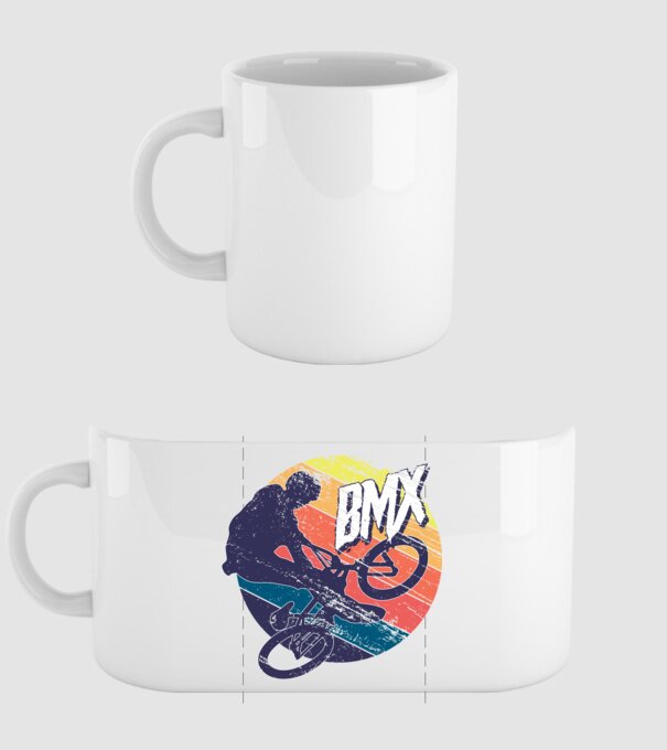 BMX minta fehér pólón