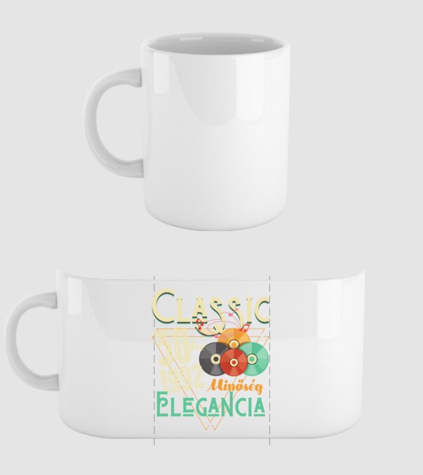 Classic 30 éve minta fehér pólón