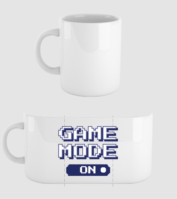 Game Mode On minta fehér pólón