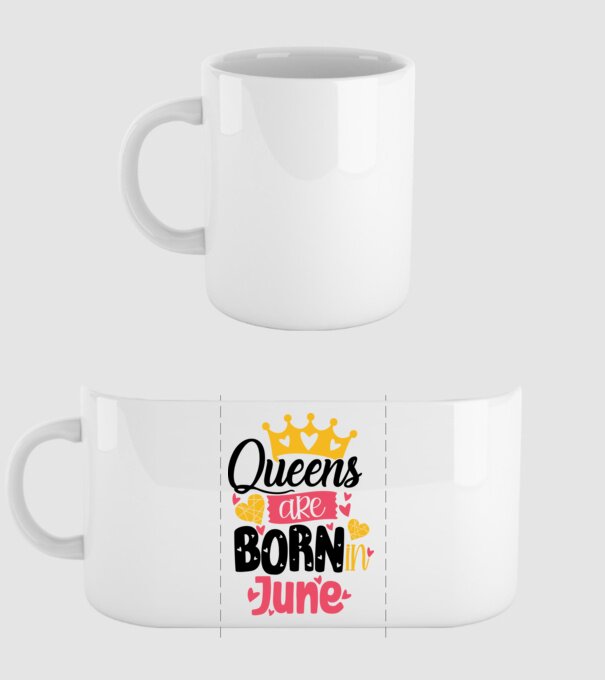 Queens are born in June minta fehér pólón