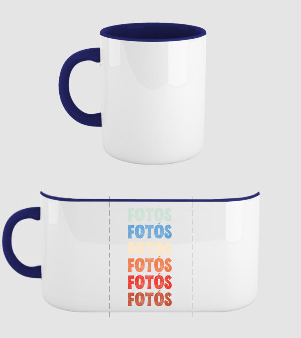 Fotós minta sötétkék pólón