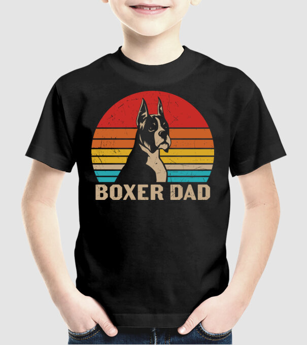 Boxer dad minta fekete pólón