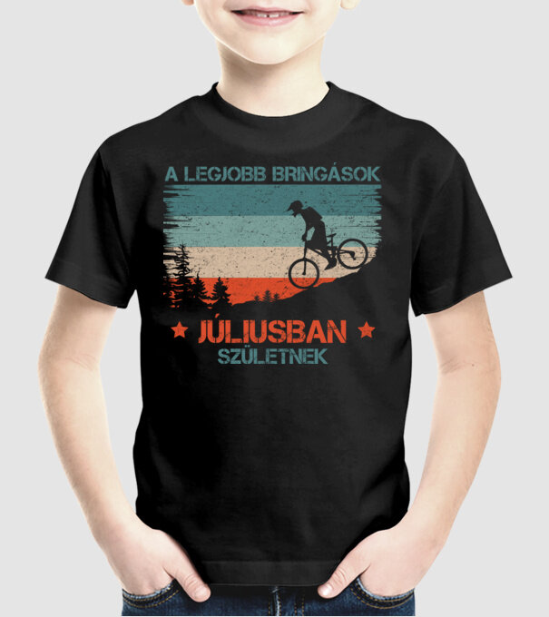 Legjobb bringás - Július minta fekete pólón