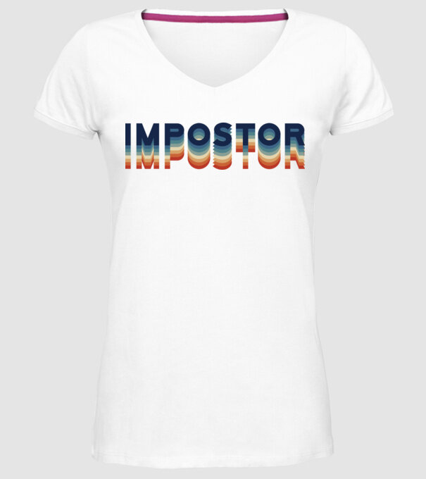 Impostor minta fehér pólón