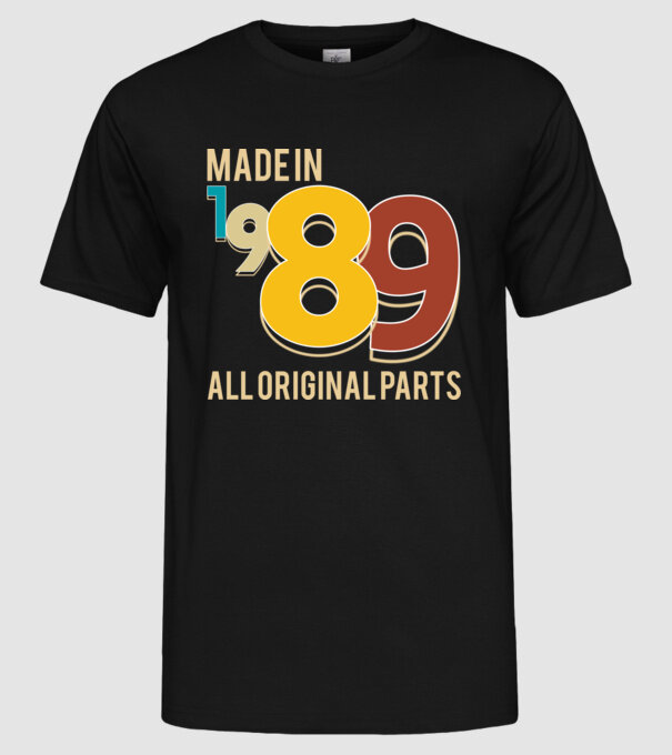 Made in 1989 minta fekete pólón