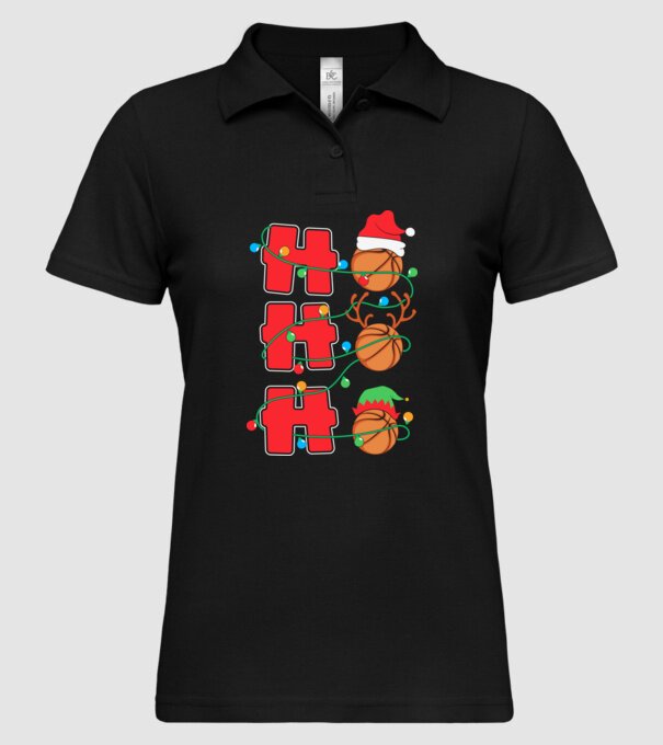 Ho ho ho kosaras minta fekete pólón