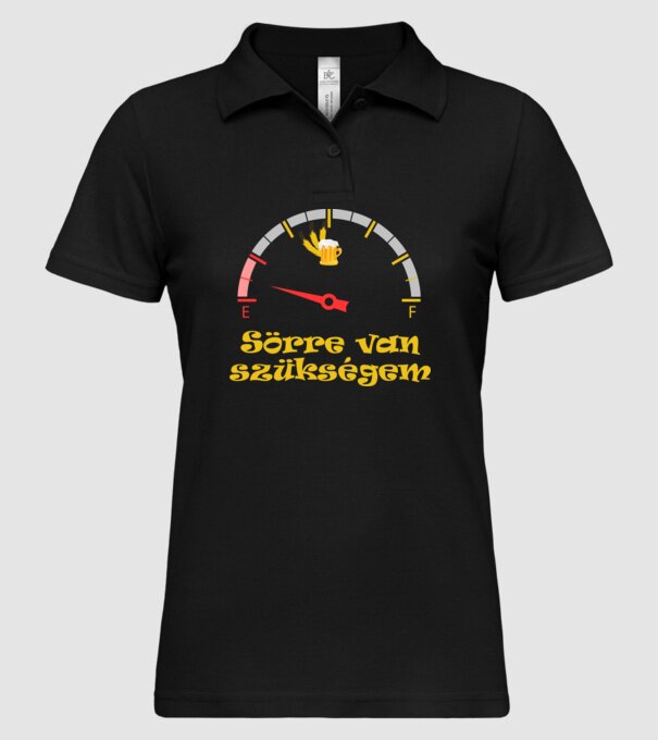 Sörre van szükségem minta fekete pólón