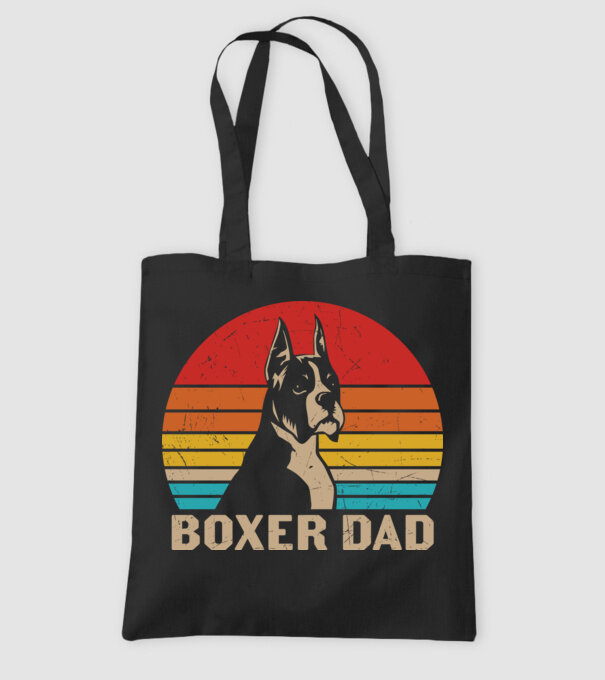 Boxer dad minta fekete pólón