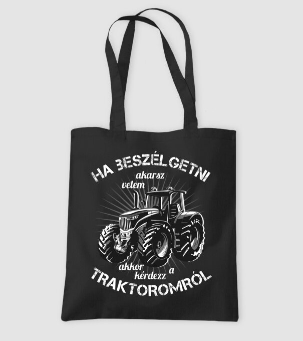 Traktoros minta fekete pólón