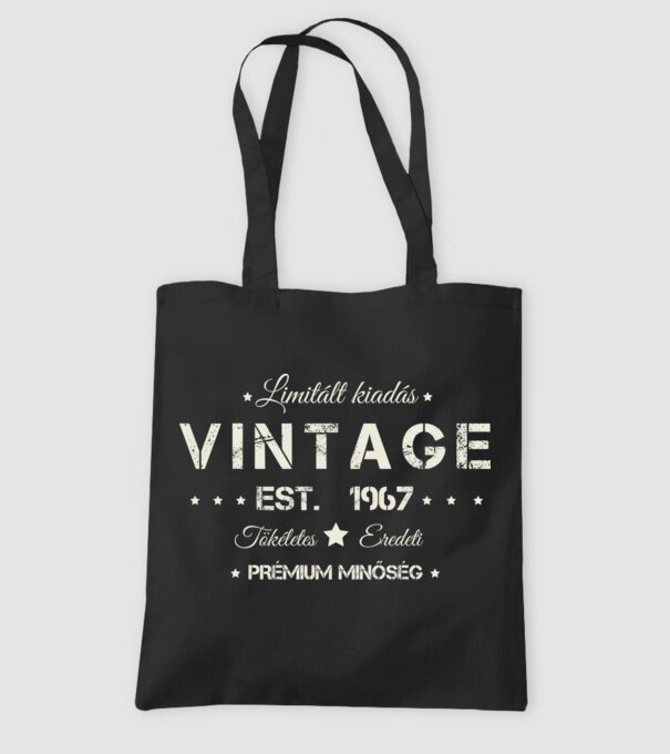 Vintage 1967 minta fekete pólón