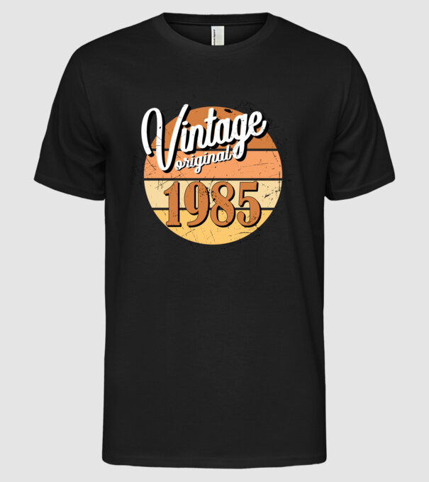 Vintage original 1985 minta fekete pólón