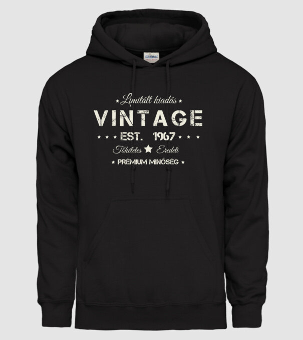Vintage 1967 minta fekete pólón