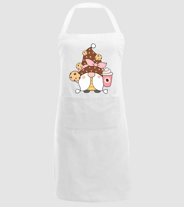 Coffee Gnomes minta fehér pólón